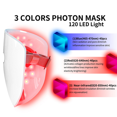 Wireless Led Facial Masks PDT Treatment Face Lift Skin Tightening Red Blue LED