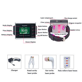 Home Low Ievel Physical Laser Therapy Wrist Watch For High Blood Press
