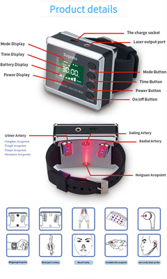 Hypertension Laser Therapy Watch Build In Lithium Battery